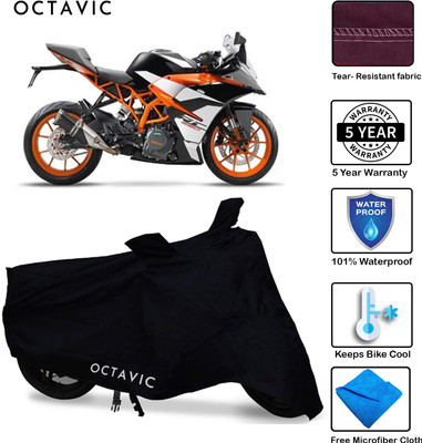 octavic Waterproof Two Wheeler Cover for KTM(RD 350, Black)