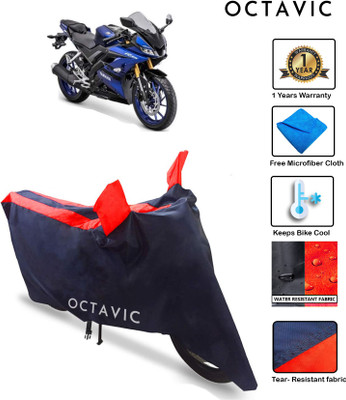 octavic Waterproof Two Wheeler Cover for Yamaha(R15, Red)