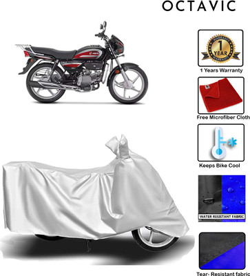 octavic Waterproof Two Wheeler Cover for Hero(Splendor, Silver)