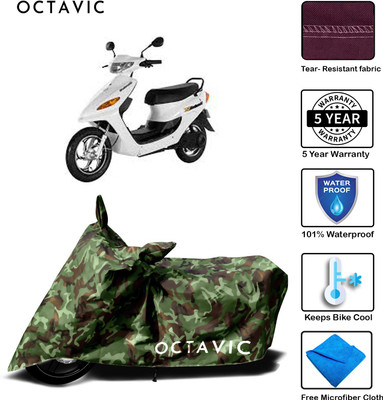octavic Waterproof Two Wheeler Cover for Indus(Yo Electron, Green)
