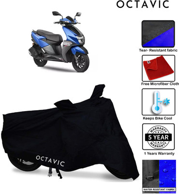 AUTOCAD Waterproof Two Wheeler Cover for TVS(NTORQ, Black)
