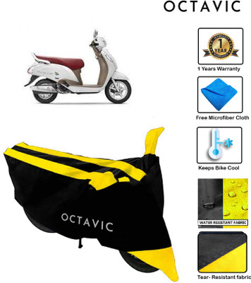 octavic Waterproof Two Wheeler Cover for Suzuki(Access, Yellow)
