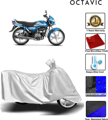 octavic Waterproof Two Wheeler Cover for Honda(HF Deluxe, Silver)