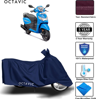 AUTOCAD Waterproof Two Wheeler Cover for Hero(Pleasure, Blue)