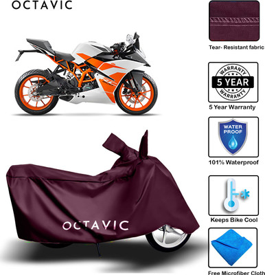 AUTOCAD Waterproof Two Wheeler Cover for KTM(Duke 200, Maroon)