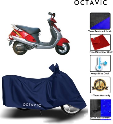 AUTOCAD Waterproof Two Wheeler Cover for Kinetic(Nova, Blue)