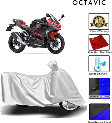 octavic Waterproof Two Wheeler Cover for Kawasaki(Ninja 250, Silver)