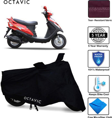 octavic Waterproof Two Wheeler Cover for Mahindra(Flyte, Black)