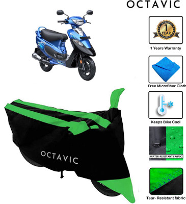 Mdstar Waterproof Two Wheeler Cover for TVS(Scooty Pep Plus, Green)