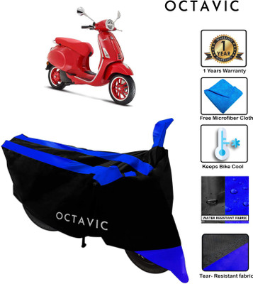 octavic Waterproof Two Wheeler Cover for Piaggio(Vespa, Blue)