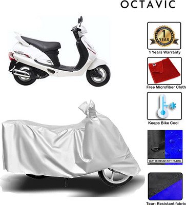 octavic Waterproof Two Wheeler Cover for Mahindra(Duro, Silver)
