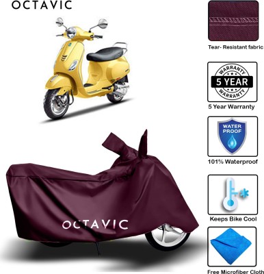 AUTOCAD Waterproof Two Wheeler Cover for Piaggio(Vespa SXL, Maroon)