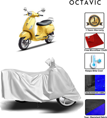 octavic Waterproof Two Wheeler Cover for Piaggio(Vespa SXL, Silver)