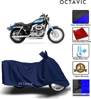 AUTOCAD Waterproof Two Wheeler Cover for Harley Davidson(XL 883, Blue)