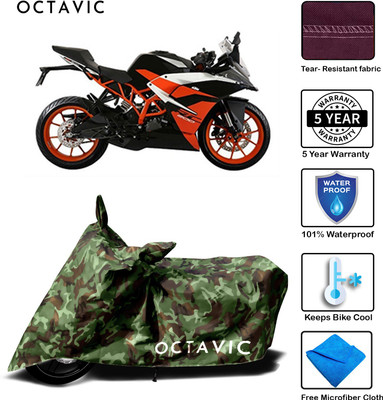 octavic Waterproof Two Wheeler Cover for KTM(RC 200, Green)
