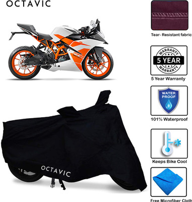 AUTOCAD Waterproof Two Wheeler Cover for KTM(Duke 200, Black)