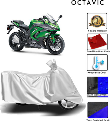octavic Waterproof Two Wheeler Cover for Kawasaki(Ninja 1000, Silver)