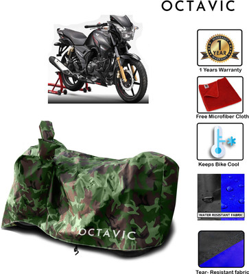 octavic Waterproof Two Wheeler Cover for Royal Enfield(Apache RTR 180, Green)