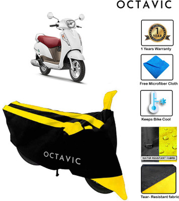 octavic Waterproof Two Wheeler Cover for Suzuki(Access, Yellow)