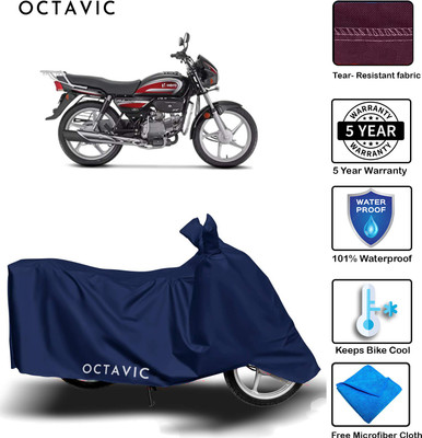 octavic Waterproof Two Wheeler Cover for Hero(Splendor, Blue)