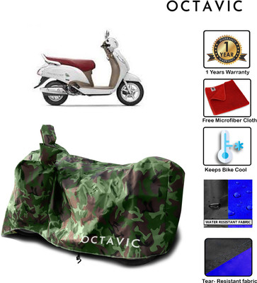octavic Waterproof Two Wheeler Cover for Suzuki(Access, Green)