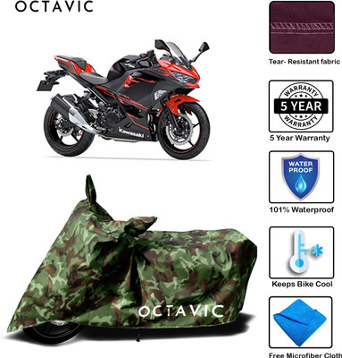 octavic Waterproof Two Wheeler Cover for Kawasaki(Ninja 250, Green)
