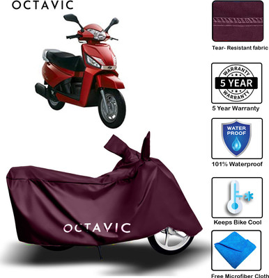octavic Waterproof Two Wheeler Cover for Mahindra(Gusto, Maroon)