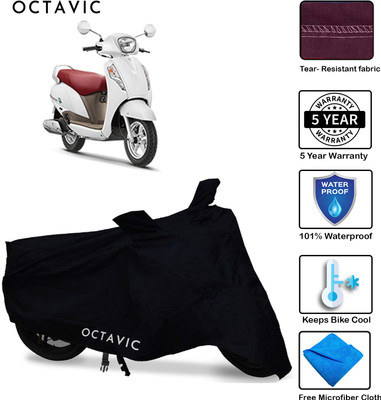 AUTOCAD Waterproof Two Wheeler Cover for Suzuki(Access, Black)