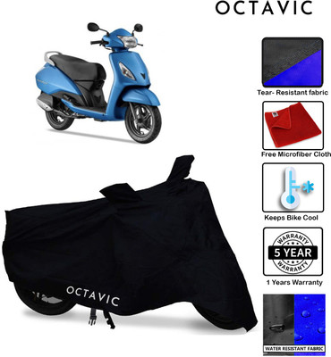 octavic Waterproof Two Wheeler Cover for TVS(Jupiter, Black)