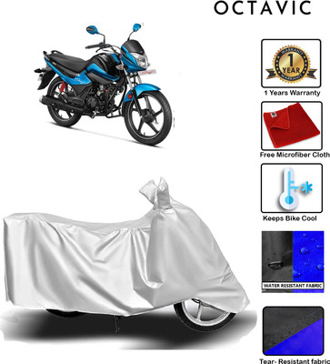 octavic Waterproof Two Wheeler Cover for Hero(Splendor I Smart, Silver)