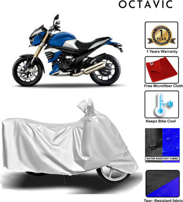 octavic Waterproof Two Wheeler Cover for Mahindra(MOJO XT 300, Silver)