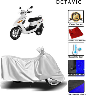 octavic Waterproof Two Wheeler Cover for Indus(Yo Electron, Silver)