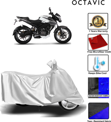 octavic Waterproof Two Wheeler Cover for Bajaj(Pulsar 200 NS DTS-i, Silver)