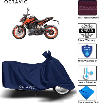 AUTOCAD Waterproof Two Wheeler Cover for KTM(200 Duke, Blue)