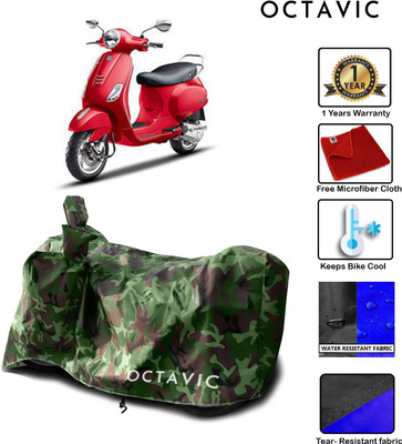 octavic Waterproof Two Wheeler Cover for Piaggio(Vespa VXL, Green)
