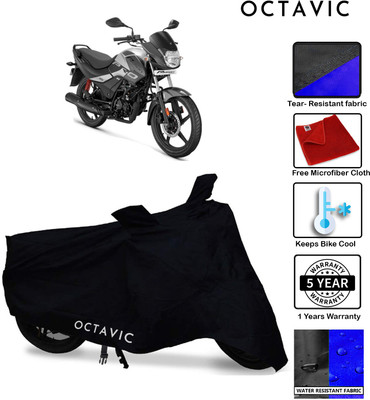 AUTOCAD Waterproof Two Wheeler Cover for Hero(Passion Pro, Black)
