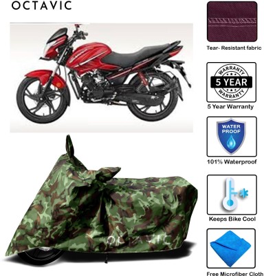 octavic Waterproof Two Wheeler Cover for Hero(Glamour, Green)