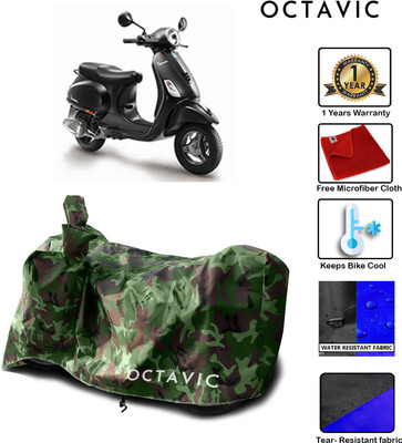 octavic Waterproof Two Wheeler Cover for Piaggio(Vespa, Green)