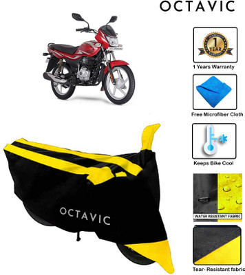octavic Waterproof Two Wheeler Cover for Bajaj(Platina 100 DTS-i, Yellow)