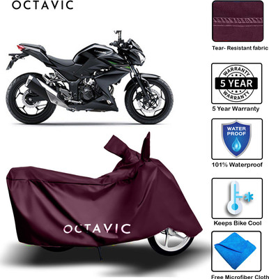 AUTOCAD Waterproof Two Wheeler Cover for Kawasaki(Z250, Maroon)