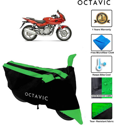 octavic Waterproof Two Wheeler Cover for Bajaj(Pulsar 220 DTS-i, Green)