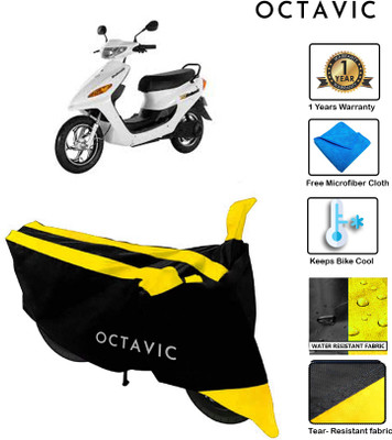 octavic Waterproof Two Wheeler Cover for Indus(Yo Electron, Yellow)