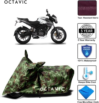 octavic Waterproof Two Wheeler Cover for Bajaj(Pulsar 200 NS DTS-i, Green)