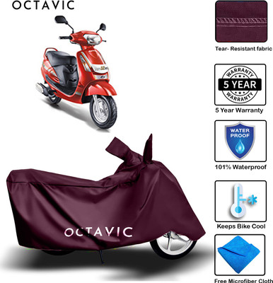 AUTOCAD Waterproof Two Wheeler Cover for Mahindra(Duro DZ, Maroon)