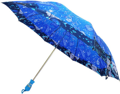 Dark Moon 2 Fold Umbrella for Women & Men Rain Proof Ladis Umbrella(A20) Umbrella(Multicolor)