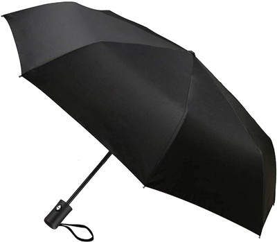 J M FASHION Umbrella with Auto Open and Close Function, Classic Folding Automatic Umbrella Umbrella(Black)