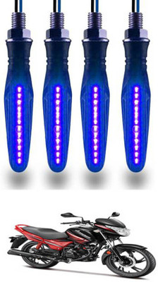 FKOK Rear LED Indicator Light for Hero Glamour(Blue)