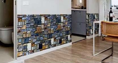 VI COLLECTIONS Vinyl Decorative Multicolor Wallpaper(L x W: 1000 cm x 45 cm)