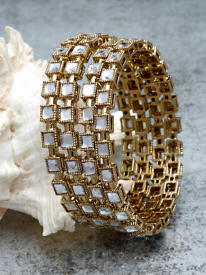 Karatcart Alloy Gold-plated Bangle(Pack of 4)