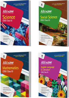 CBSE�All�In�One�Science, Social Science , Mathematics and English Language & Literature Class 10 2022-23 Edition (As per latest CBSE Syllabus issued on 21 April 2022) (Set of 4 Books)(Paperback, Arihant Experts)